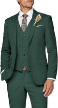 Wangyue Mens Suit 3 Piece Slim Fit Suit for Men - Sleek Formalwear