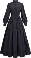 Nuoqi Long Sleeve Gothic Victorian Dress for Women Elegant Style