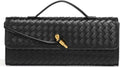 Trendy Woven Evening Clutch Purse - Compact PU Leather Satchel
