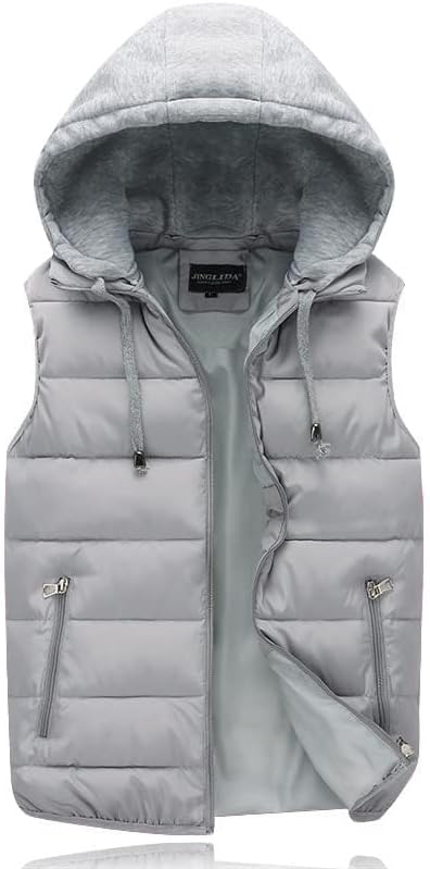 Gihuo Women's Puffer Vest: Warm Quilted Hooded Winter Jacket
