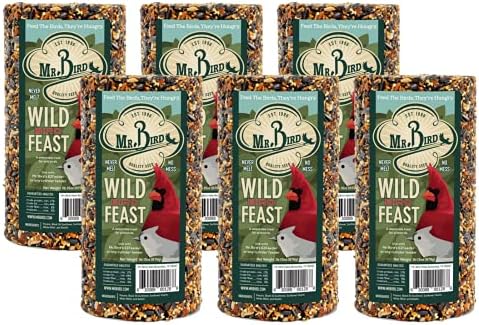 6-Pack Wild Bird Feast Cylinder for Backyard Birdfeeding Fun