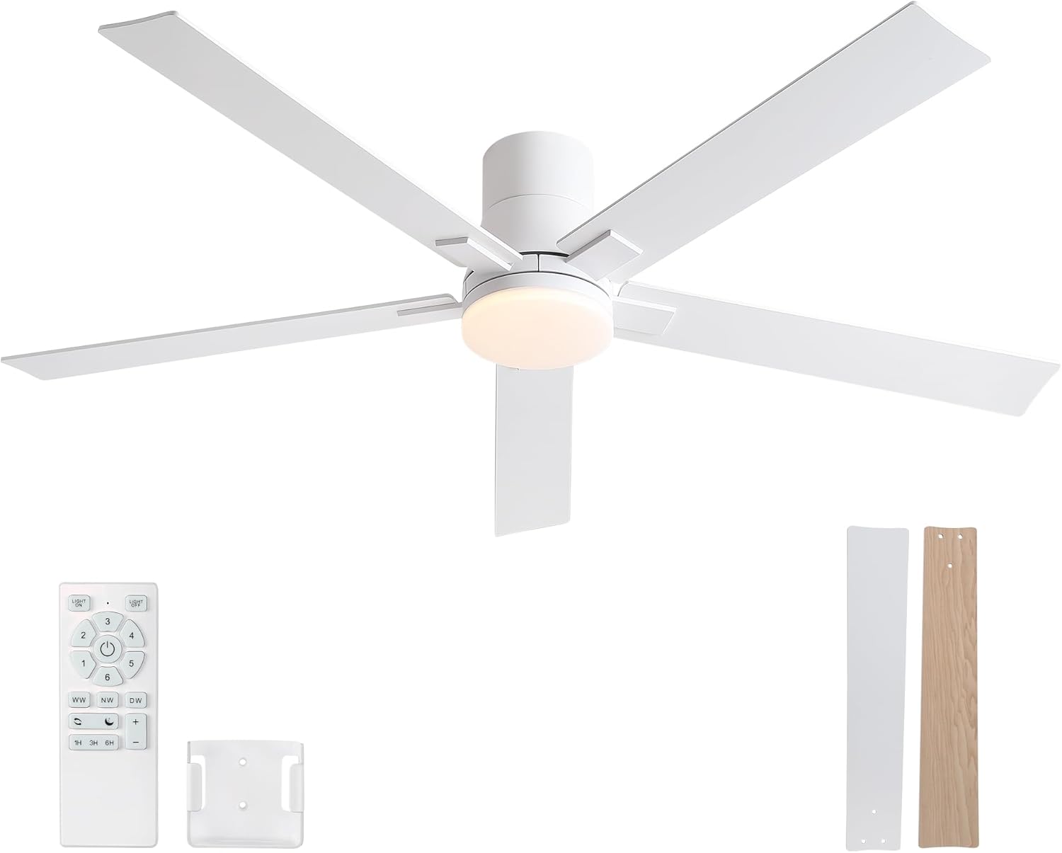 60 Inch Ceiling Fan with Lights and Remote for Modern Spaces