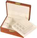 Wooden Jewelry Box with Lock and Velvet Lining - Secure 2 Layer