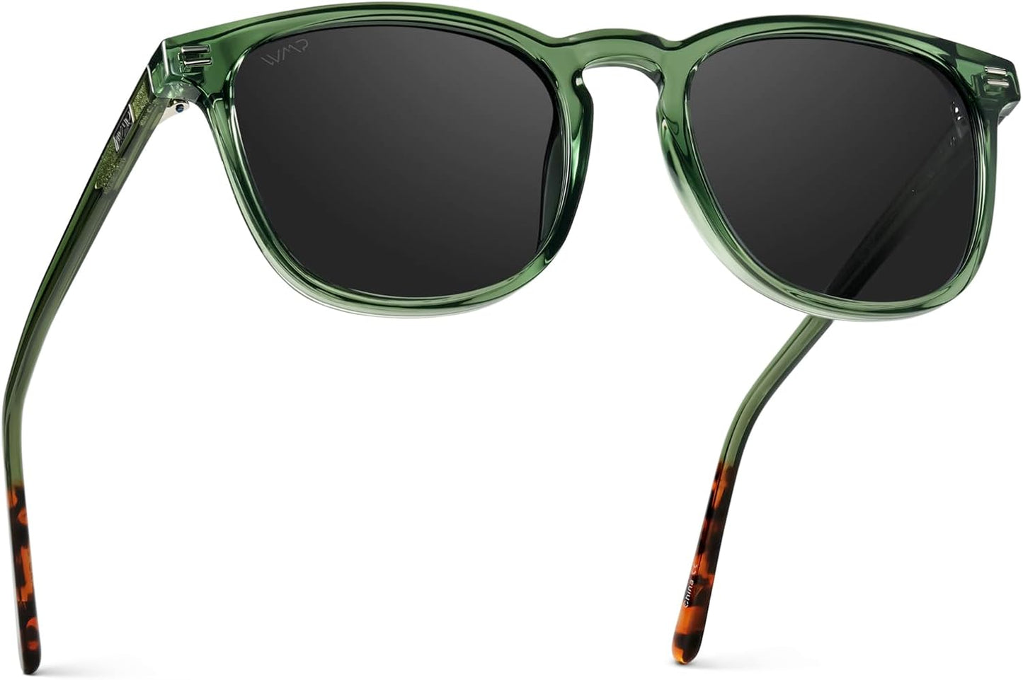 WMP Eyewear Men's Polarized Modern Rounded Square Sunglasses