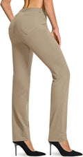 TSLA Women's Yoga & Dress Pants - Stretch Straight Leg Work Slacks