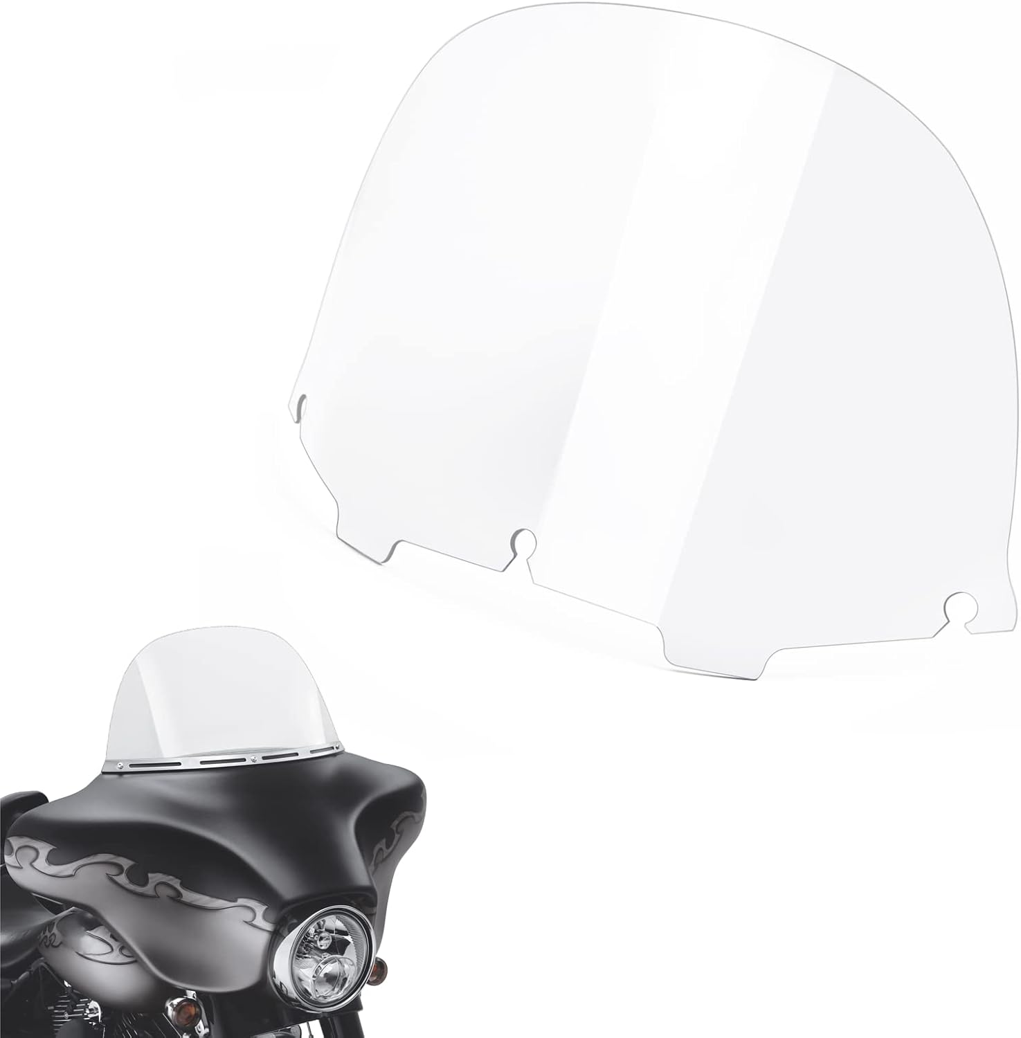 13 Inch Windshield Round Windscreen for Harley Davidson Touring