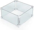 Grisun Square Fire Pit Glass Wind Guard 14.2 x 14.2 x 6 in - Stable