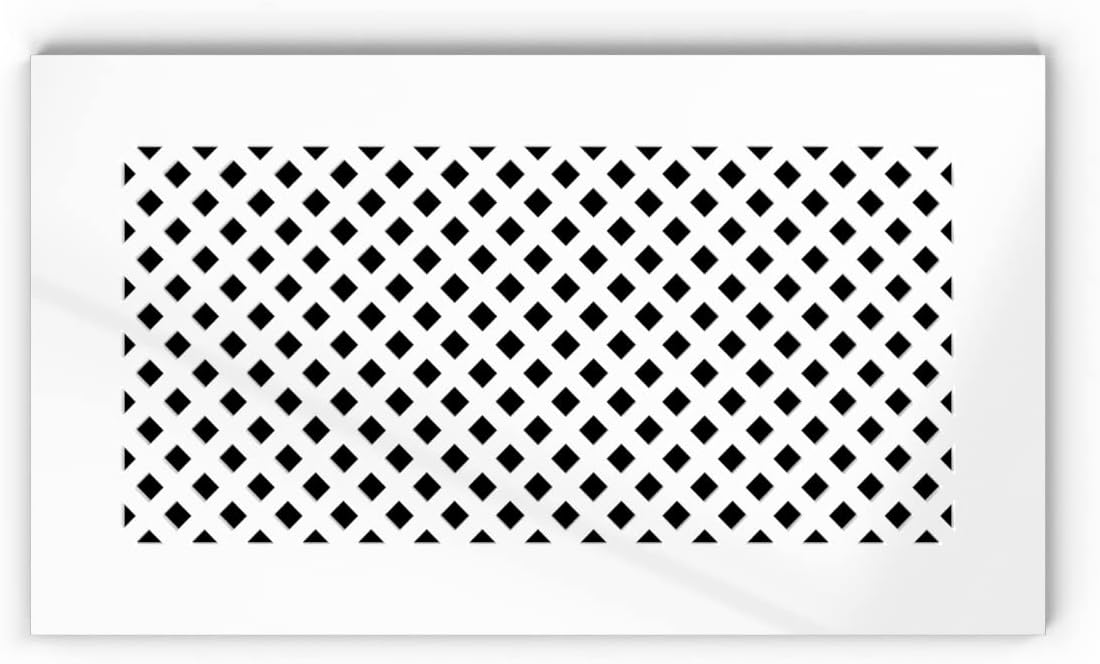 White Acrylic Air Vent Cover - Decorative Wall/Ceiling Register