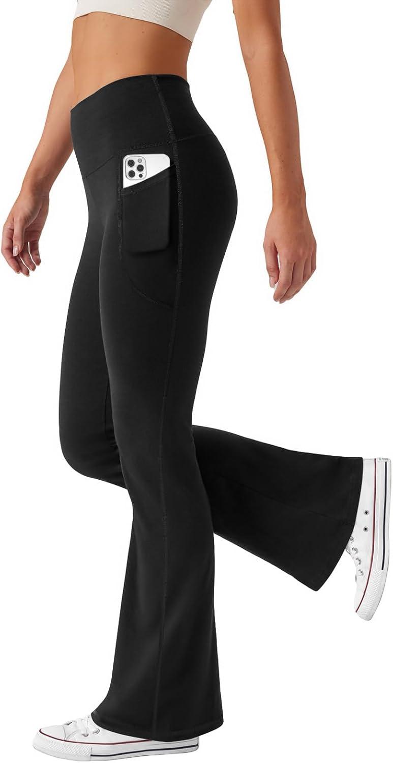 JEKAOYI Women's Flare Yoga Pants: High Waist & Pockets!