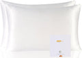 100% Mulberry Silk Pillowcase 2 Pack - Soft Grade 6A Queen