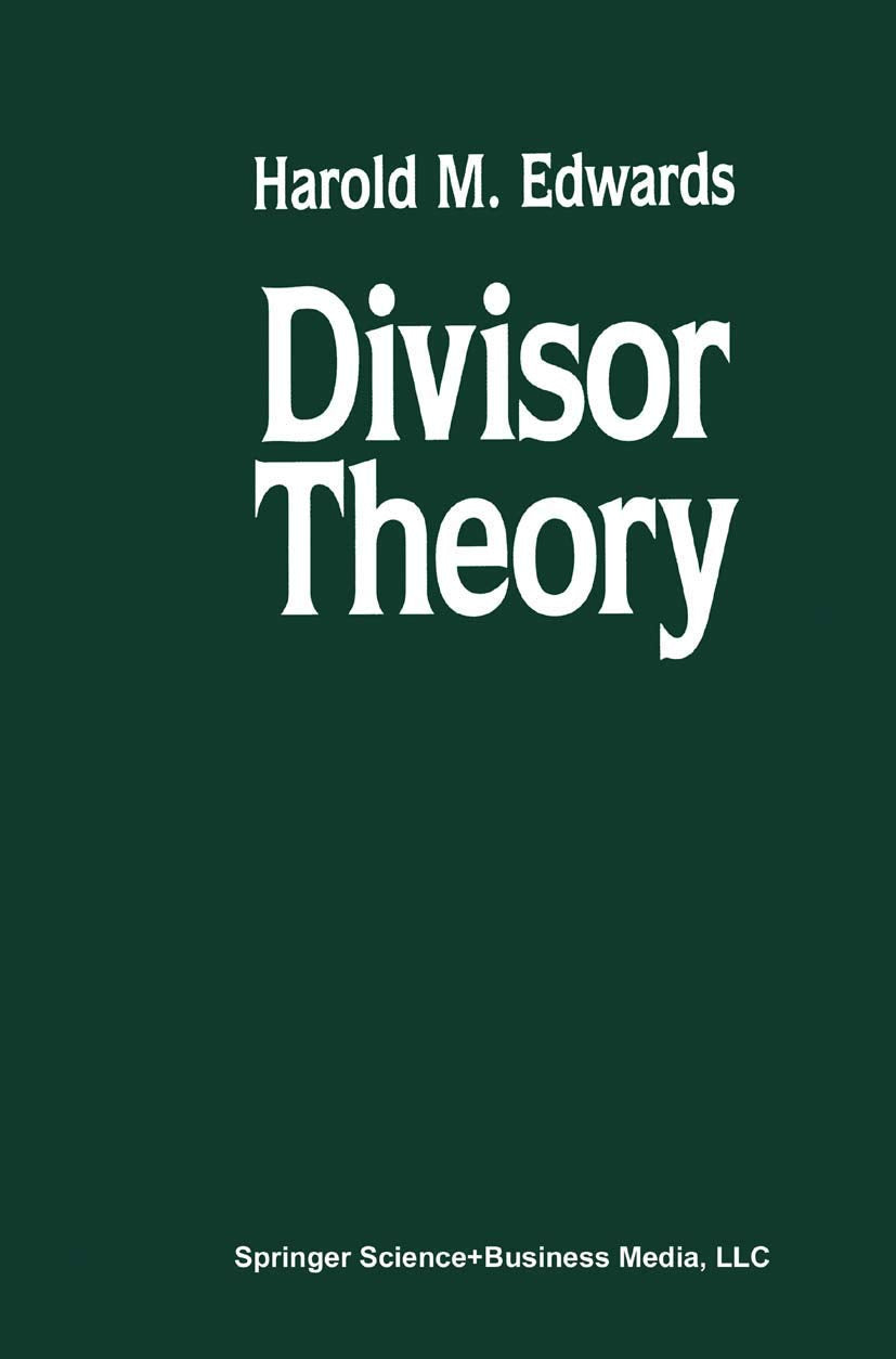 Divisor Theory by Harold M. Edwards - A Comprehensive Guide