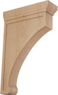 Extra Large Gomez Wood Bracket 2 1/2in x 8in x 12in - Solid Alder