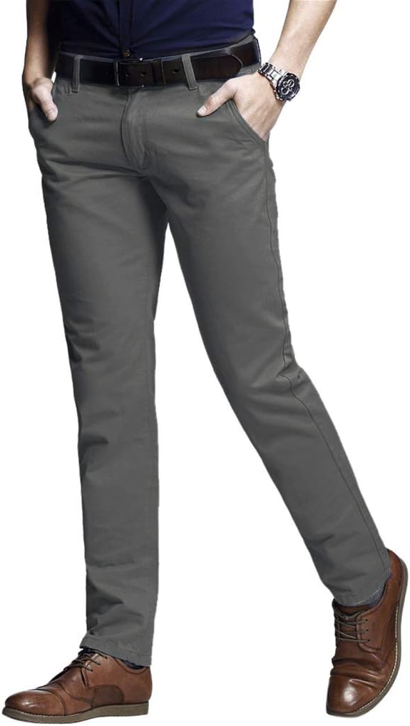 Match Men's Slim Tapered Stretchy Casual Pants for Style