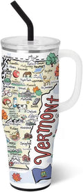 40oz Mega Mug Tumbler with Handle and Straw - Extra Large Insulated 9