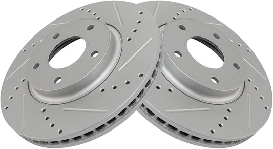 TRQ Front Performance Brake Rotors Set for INFINITI & Nissan