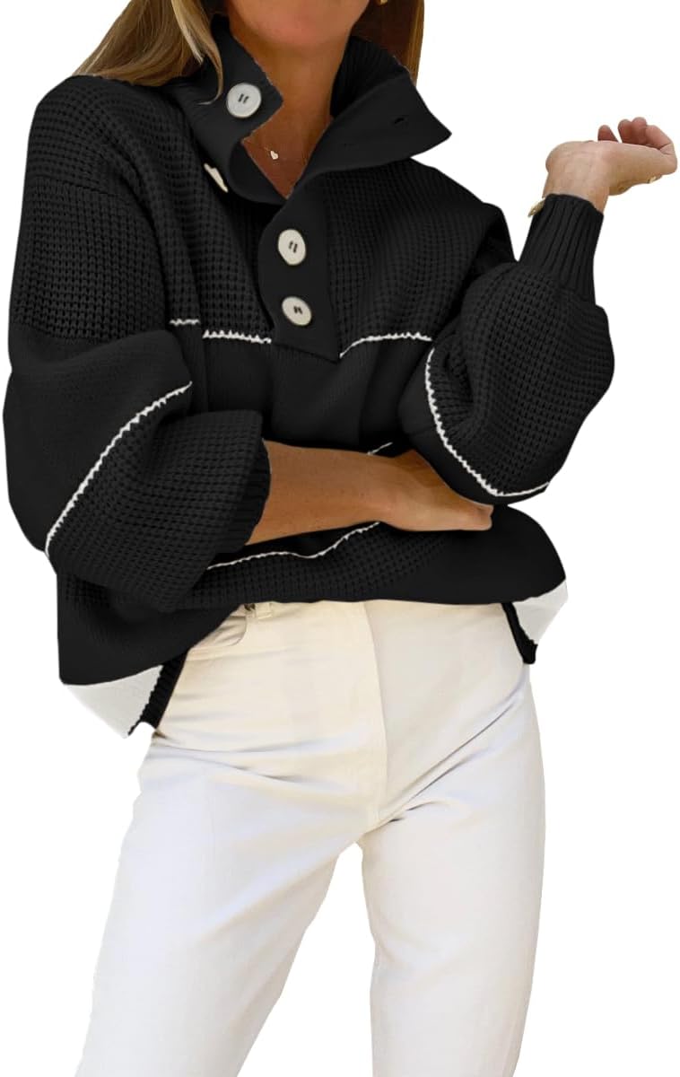 CHARTOU Women's Waffle Knit Pullover Sweater for All Occasions
