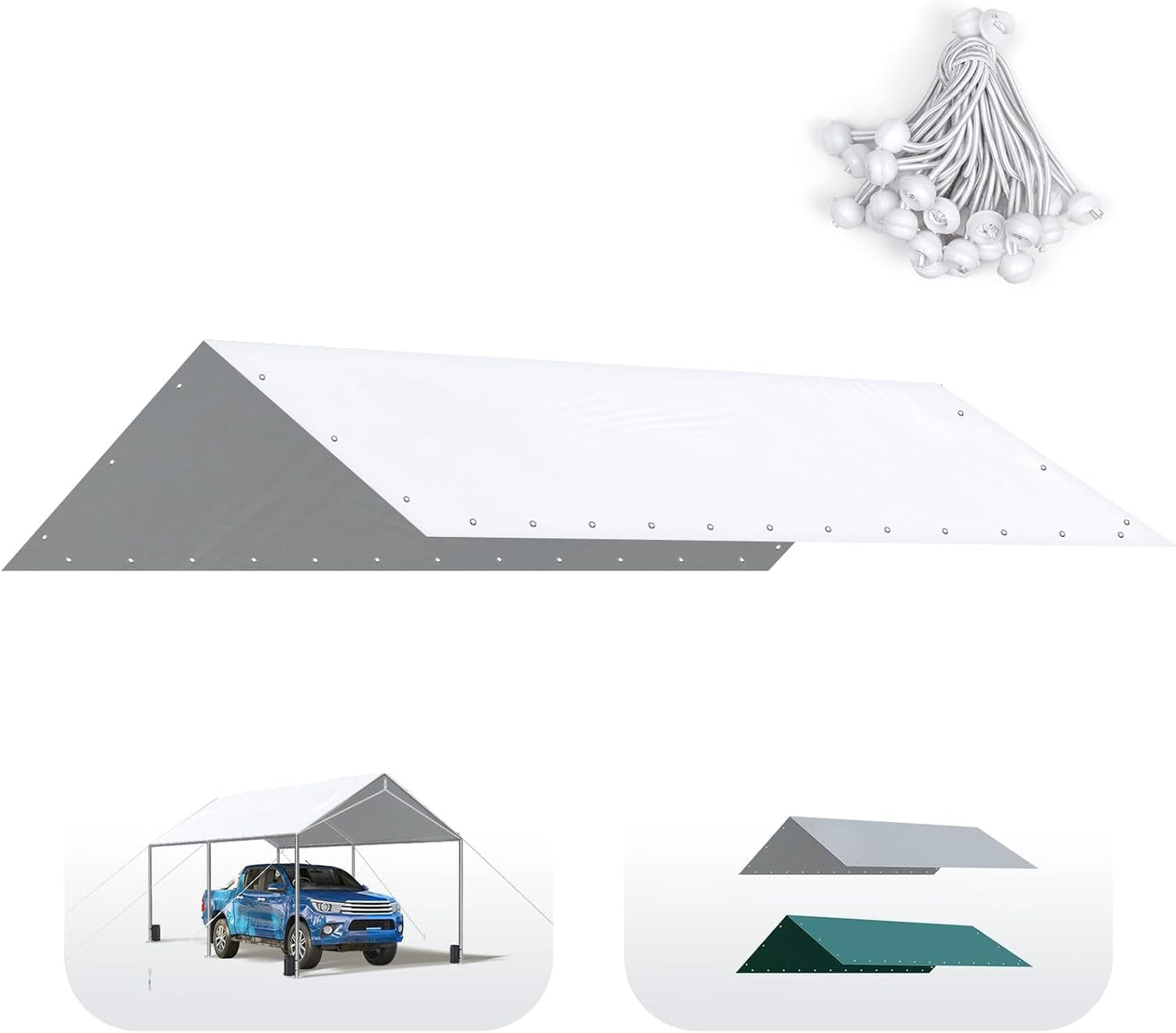 Quictent Carport Replacement Tarp Canopy Top Cover Review