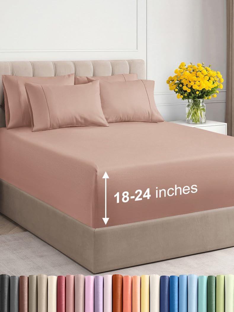 Extra Deep Cal King Sheet Set for Ultimate Comfort and Fit