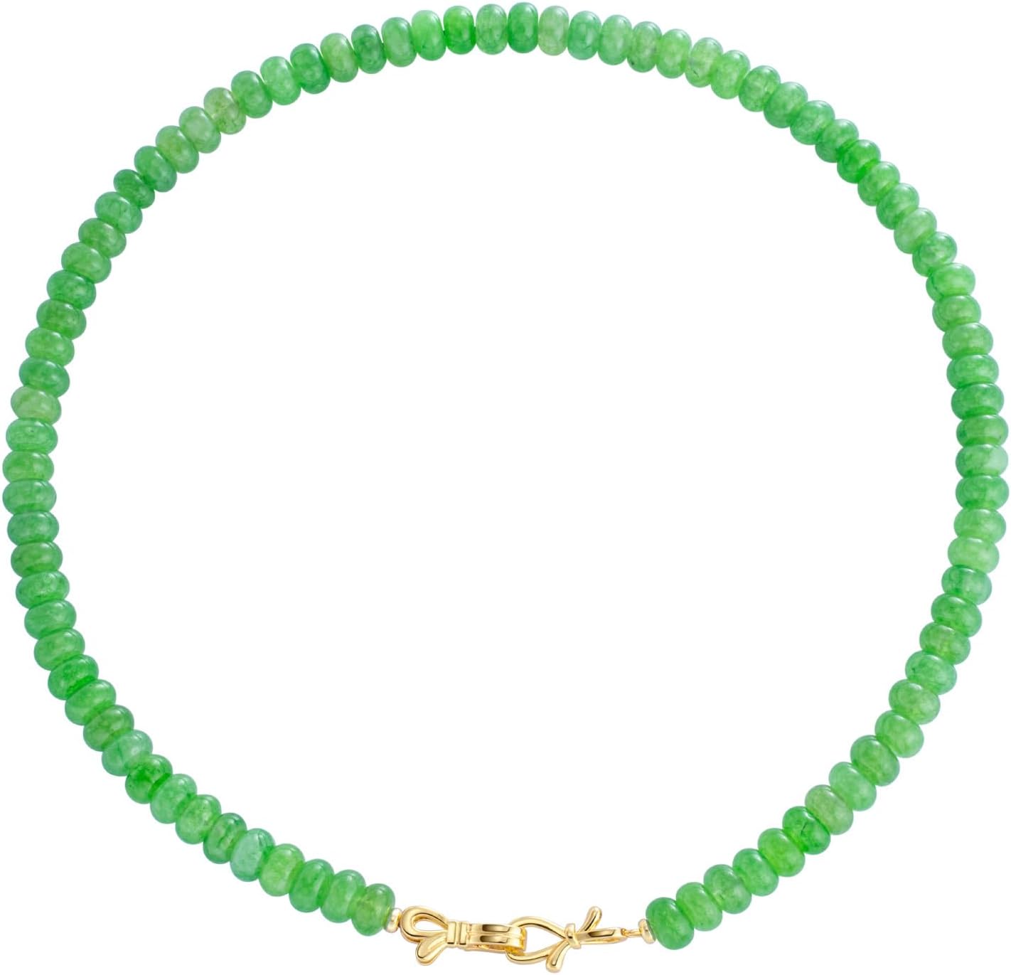 Rainbow Colorful Gemstone Beaded Choker Necklace for Women