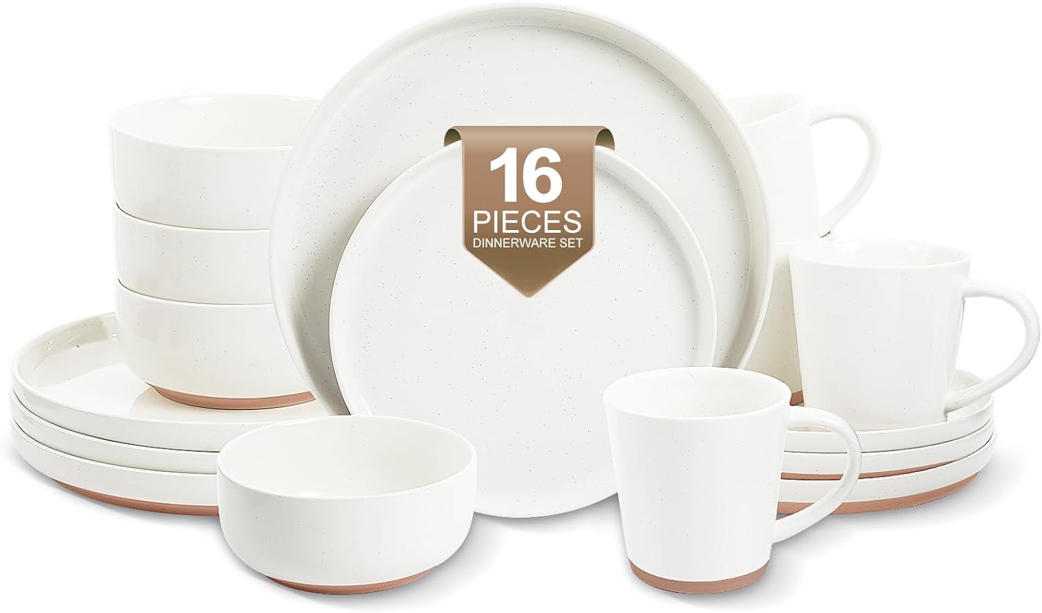 16-Piece Handpainted Ceramic Dinnerware Set for Stylish Dining