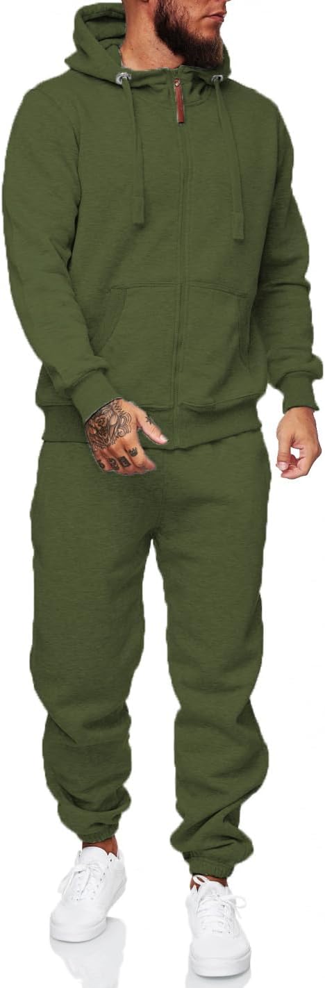 HHGKED Sweat Suits Men Tracksuits for Athletic Jogging Outfits