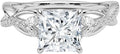 1-3 CT Moissanite Engagement Ring Princess Cut - Handcrafted Design