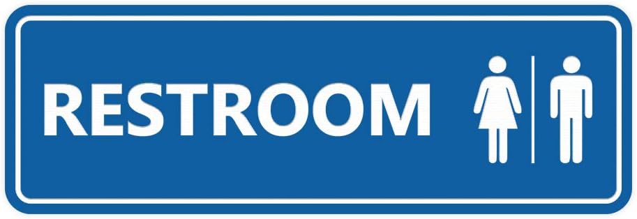 Standard All Gender Restroom Sign Large 10 Pack for Any Space