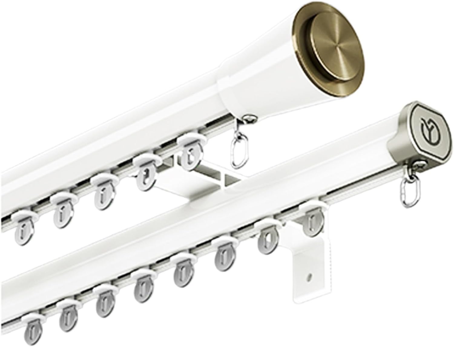 Heavy-Duty Wall Mount Double Curtain Track - 5ft