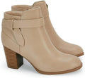 Tie Knot Chelsea Pump Ankle Boots - Chunky Low Heel Comfort Booties