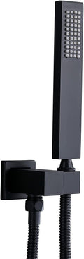 ENGA Square Matte Black Brass Handheld Shower Head Set - High Pressure