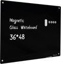 Magnetic Glass Blackboard 48x36 - Frameless Glass Dry Erase Board