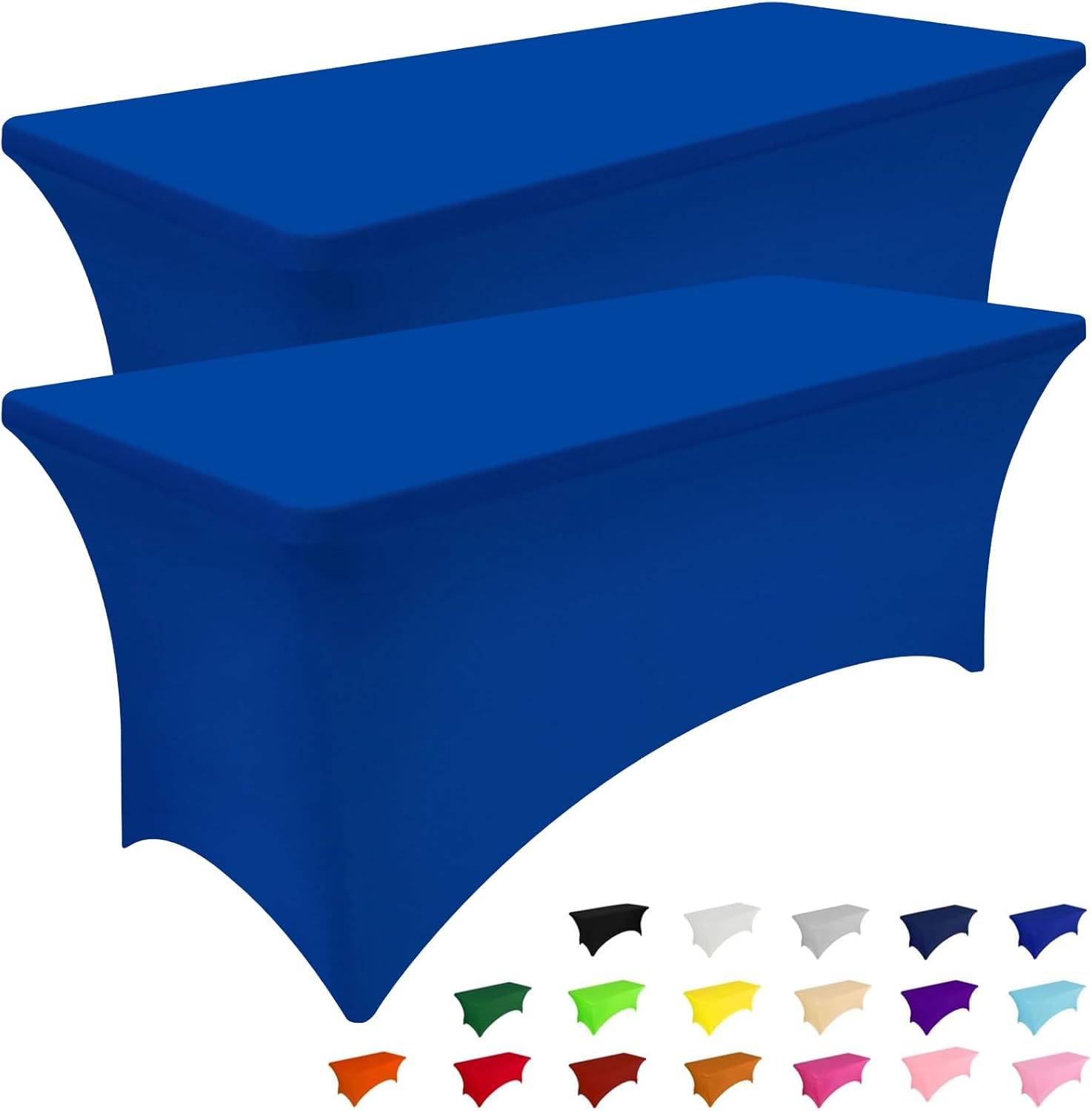 Smiry 2 Pack Spandex Table Cloths for 6FT Rectangle Tables