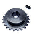 #40 Roller Chain Sprocket B Type 1ft Bore 24 Tooth - Hardened Rust