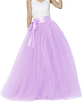Womens Long Tulle Tutu Skirt PC05 - Puffy 5-Layer Evening Skirt