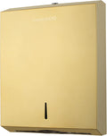 Paper Towel Dispenser Commercial Stainless Steel Wall Mount - Gold