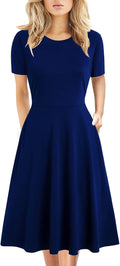 Women's Elegant Knee Length A-Line Dress Vintage 50s