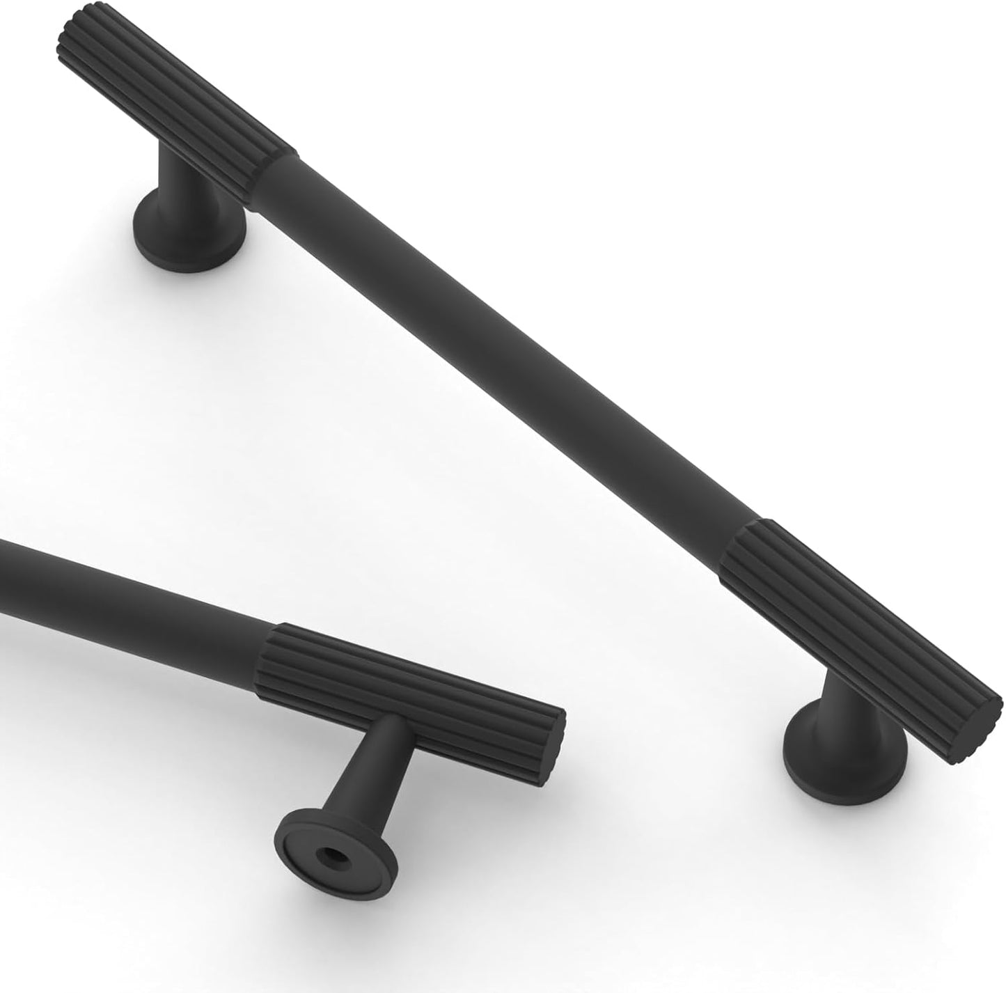 Asidrama 10 Pack 5 Inch Matte Black Cabinet Pulls for Kitchen