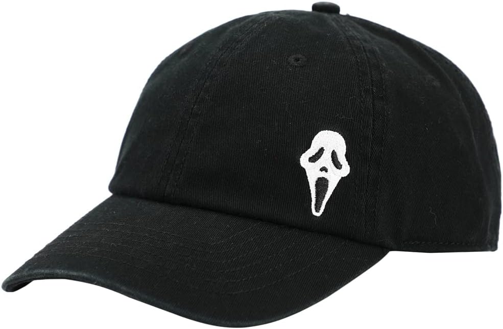 Bioworld Ghostface Dad Black Patch Hat - Curved Bill!