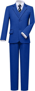 Boys Slim Fit Dress Suit Set in White Shirt and Jacket - Classic Look