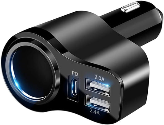 IDOLCO 4-in-1 168W USB C Fast Car Charger