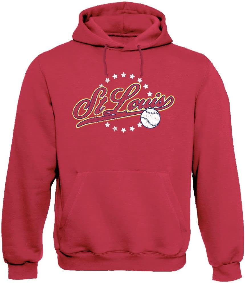 Xtreme Apparrel Team Vintage Style Men's Hoodie for Baseball Fans