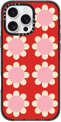 Impact iPhone 16 Pro Max Case - Retro Floral Red and Pink