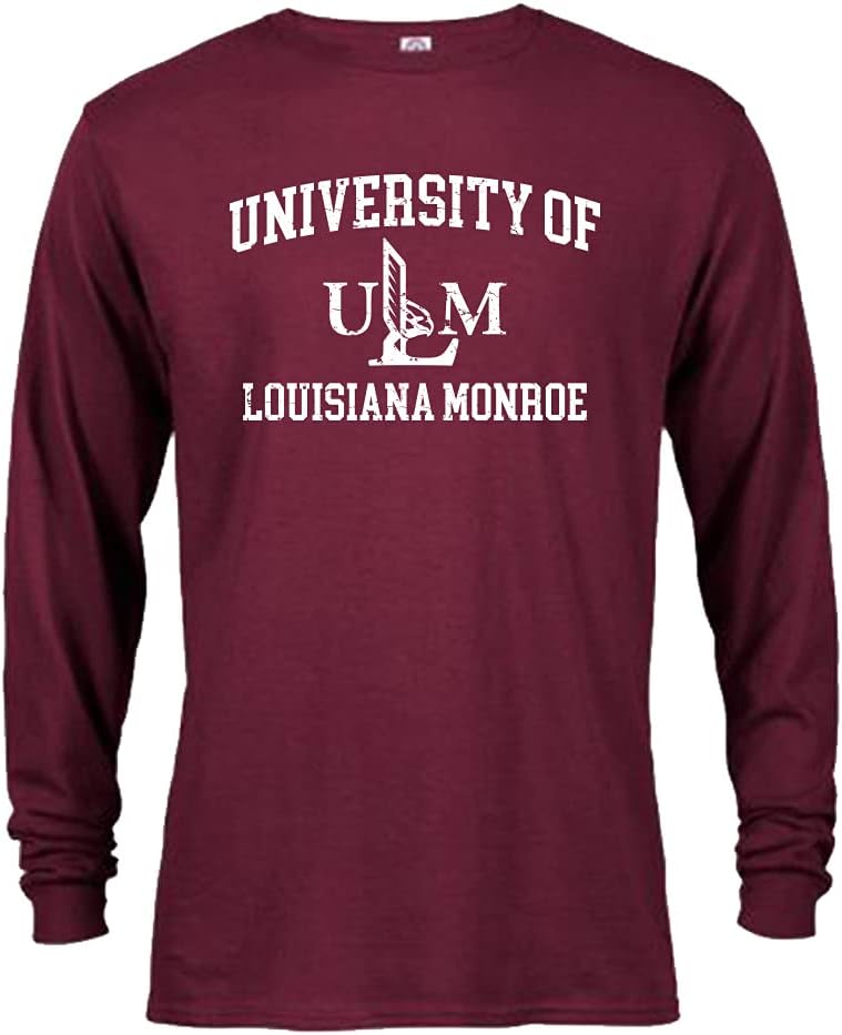 Sport Your Gear Distressed Retro Long Sleeve Collegiate T-Shirt