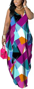 BFFBABY Women's Comfortable Maxi Dress with Pockets for Summer Wear