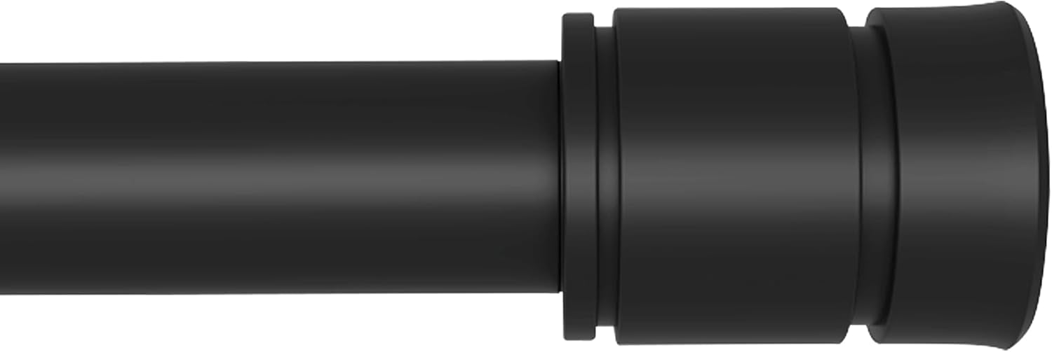 Adjustable Heavy Duty Black Curtain Rod 48-84 - ENJOYBASICS