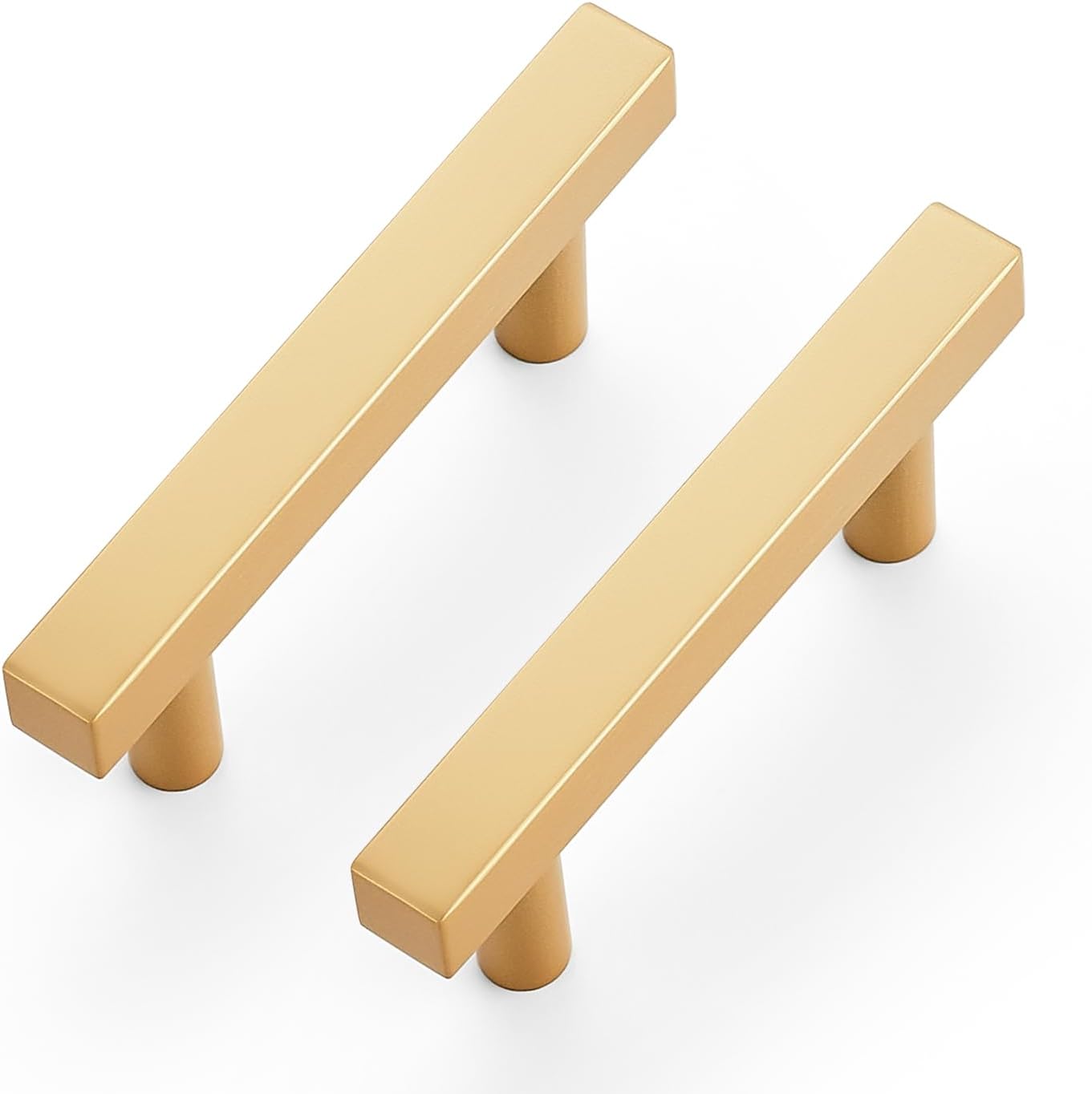Ravinte Brass 2-1/2 Inch Hole Center Champagne Gold Handles