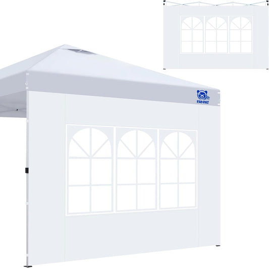 2Pcs Instant Canopy Sidewalls with Church Window Design for Events