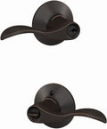 Schlage F51A Accent Door Lever Keyed Entry, Aged Bronze - Solid