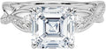 1-3 CT Moissanite Engagement Ring - Handcrafted Asscher Cut