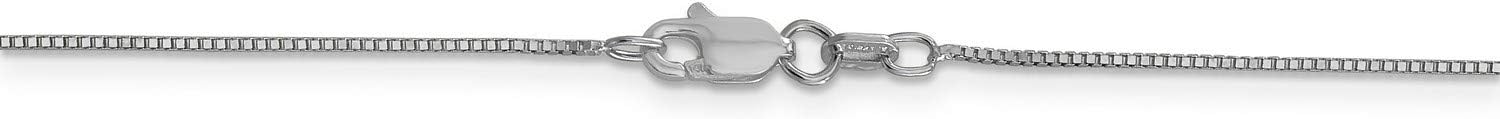 14k White Gold Classic Box Chain Necklace Bracelet or Anklet
